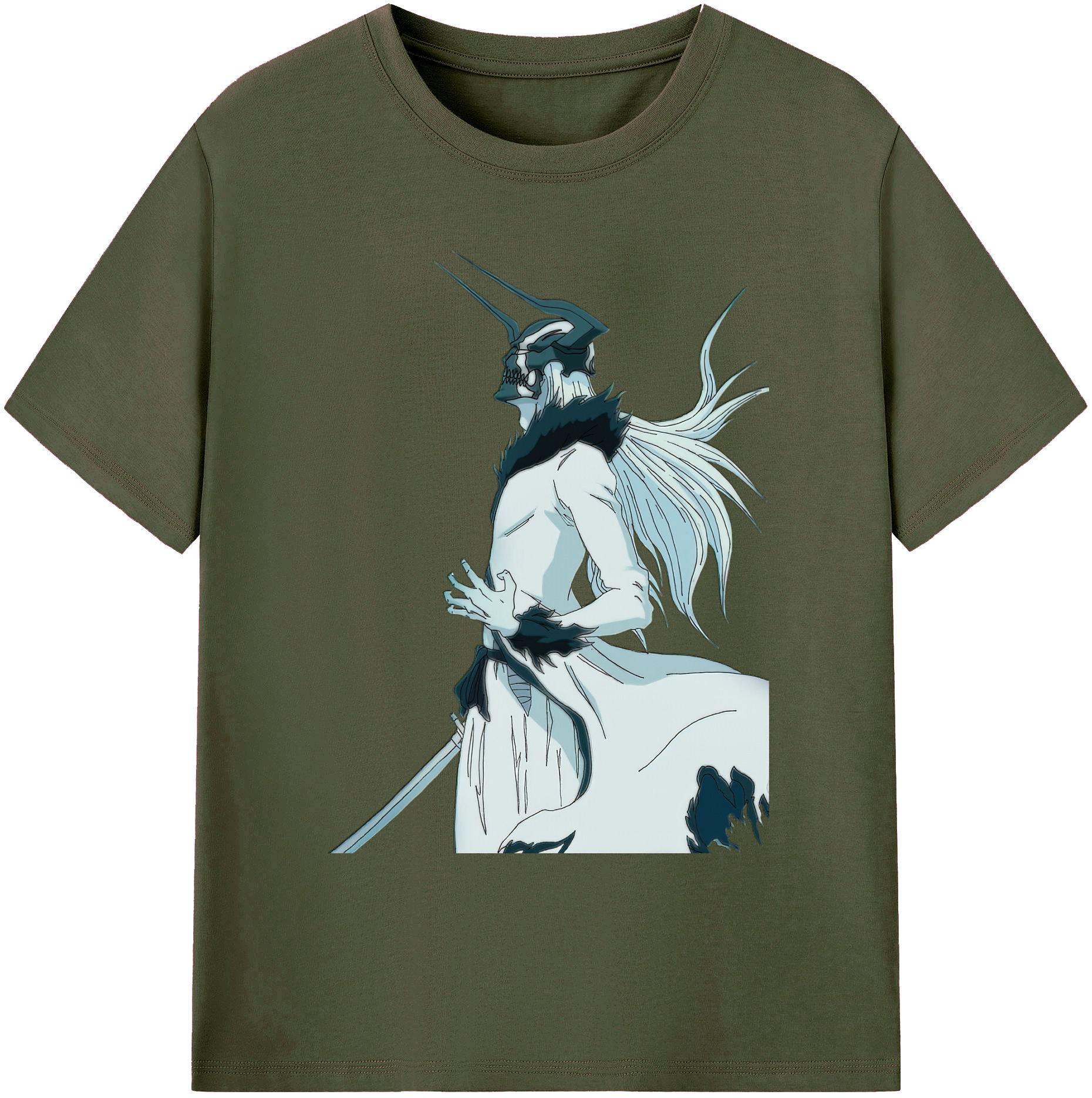 （画像用） ブリーチ 黒崎一護（くろさき いちご）BLEACH Kurosaki Ichigo 綿100％ メンズ半袖Tシャツ｜肌触りやわらか＆通気性